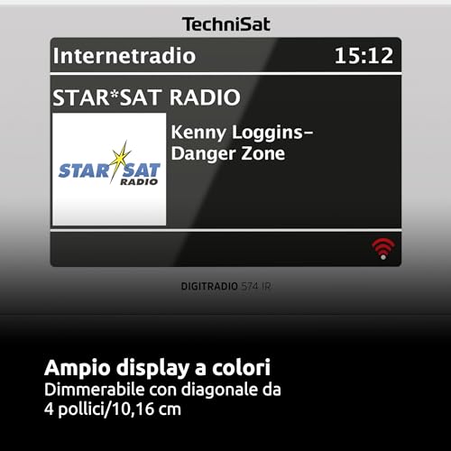Technisat Digitradio 574 Ir - Radio Internet Stereo (Dab+, Fm, Wlan, Streaming Audio Bluetooth, Display A Colori Da 4 Pollici, Usb, Aux In, Jack Per Cuffie, Sveglia, 10 Watt, App/Telecomando) Argento - 4