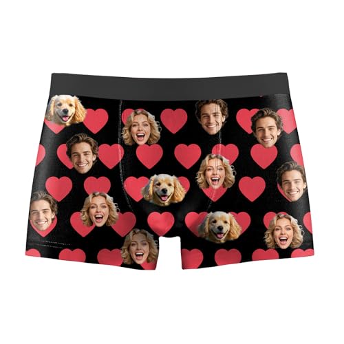 Calecon Boxer Personnalise Homme,Idee Cadeau Anniversaire Homme Personnalisé,Slip Boxer Personnalisé