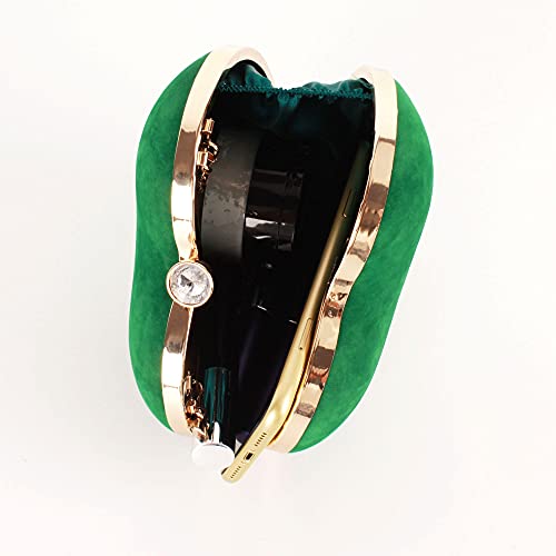 Bolso de mano corazón Goclothod terciopelo para mujer miniatura 6
