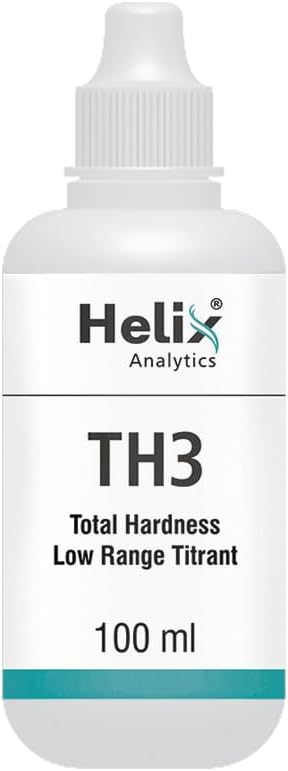 Helix TH3 Total Hardness test kit Quick and Easy Hard Water Test for soft water & Hard Water Total Hardness Test Kit Refill Pack (Pack of 3)