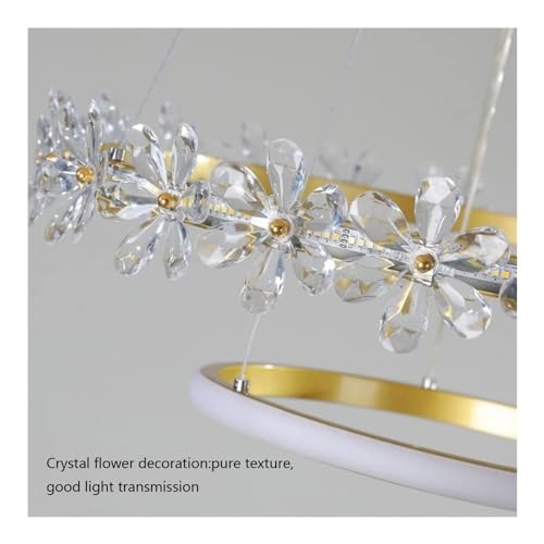 Lustre à fleurs à intensité variable pour un éclairage doux de chambre