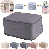 Ultra Space Saving Self Compression Organizer, Self Compression Organizer, Tribute Quiet Compression Storage Bag, Compression Packing Bags for Travel Save Space (Gray, L - 54 * 42 * 30CM)