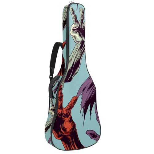 Housse de guitare acoustique originale motif zombie 104 cm cadeau musicien