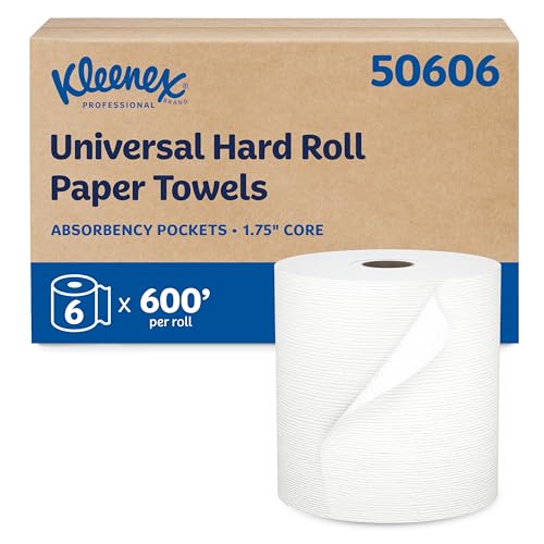 Kleenex Professional Universal Hard Roll Paper Towels, Bulk (50606), Hardwound 1.75' Core, Premium...