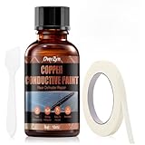 OverZyn Conductive Paint, Copper Conductive Paint, Copper paint With Masking Tape and Scraper High Conductivity, Used to Repair Various Types of Damage to Automotive Rear Window Defroster Grilles, 0.33 oz
