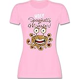 Statement - Holy Spaghetti Monster! - S - Rosa - Tshirt für Spaghetti - L191 - Tailliertes Tshirt für Damen und Frauen T-Shirt