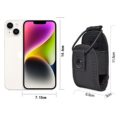 UAYESOK Small Radio Pouch Holder Walkie Talkie Holster Carry Case Bag Security Belt clip Pouches for Baofeng UV-5R UV82 888S Motorola TLKR Talkabout Midland Kenwood Two Way Radio - Image 3