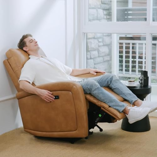 Sillón eléctrico plegable cuero con puerto USB miniatura 3