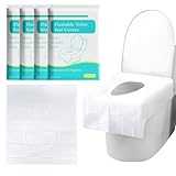 GNALIA Protege Toilette Jetable 40 Pièces, Housses Siège Wc Papier Biodégradables Blanc Ta...