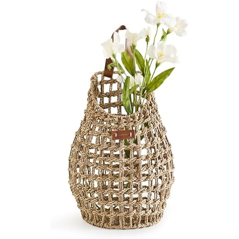 LGENHOOM Seagrass Wall Hanging Basket Cover