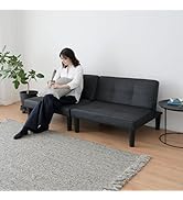 Amazon｜山善(YAMAZEN) ソファ (カウチソファ) 2人掛け ロボット掃除機