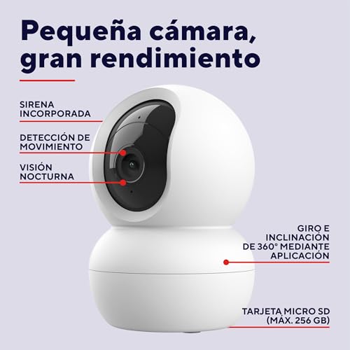 Miniatura 2 de Trust SMARTCAM-2800 Cámara Vigilancia WiFi Interior 360°, Blanco