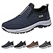 Zapatillas de deporte para hombre, cómodas, antideslizantes, impermeables, cómodas, informales, para caminar, fitness, sin cordones, zapatillas deportivas, azul, 40 EU