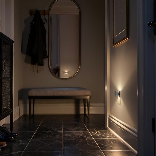 Image of Briignite Night Lights Plug into Wall Dusk to Dawn Sensor Nightlight | [2 Pack] Brightness Adjustable, 3000K Soft White, Dimmable Plug in Night Light for Bathroom Bedroom, Hallway