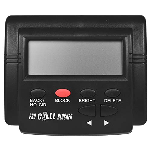 Fesjoy CT-CID803 Caller ID Box Call Blocker Detener las llamadas molestas Dispositivos Pantalla LCD Identificador de llamadas con 1500 números de capacidad Stoping Todas las llamadas en frío para