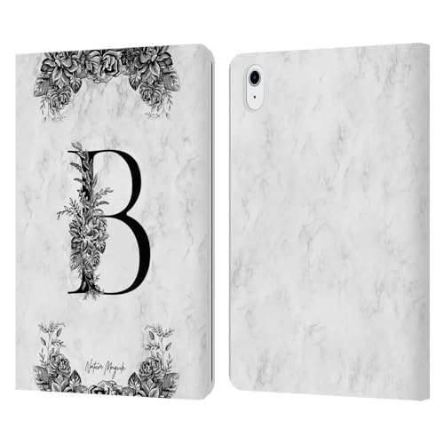 Coque portefeuille iPad Air 2022 2020 avec support et fentes cartes Nature Magick Lettre B