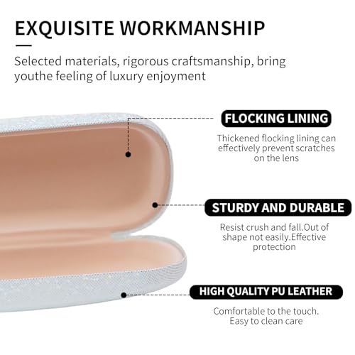 Image of PERFECTSIGHT Hard Shell Eyeglasses Case, Kawaii Protective Glasses Case for Kids, Cute Eyeglass Case for Women Men Girls
