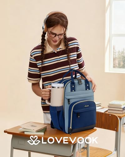 Image of LOVEVOOK Laptop Backpack for Women, Travel Backpacks Work Anti-Theft Bag, Backpack Purse, Conputer bags with USB, Waterproof