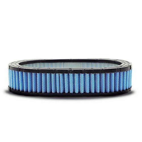Filtro De Ar Esportivo Para Base Esportiva Modelo Oval Com Tecido Azul