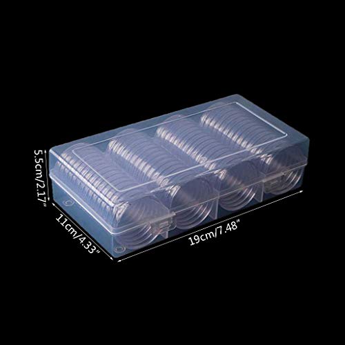 Caja decorativa transparente para monedas 60 piezas miniatura 5