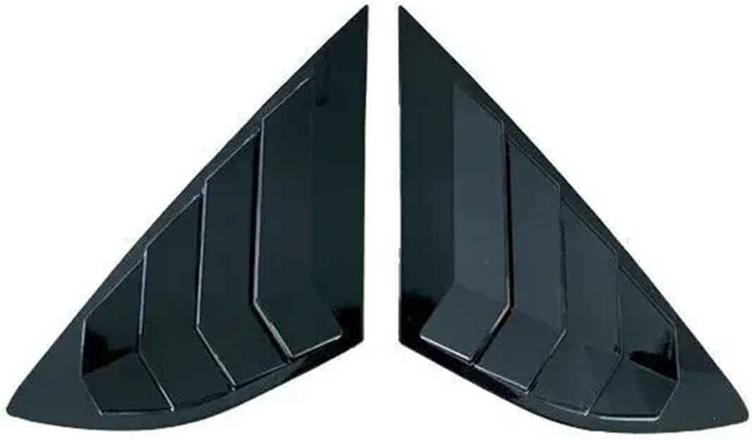 Rear Window Louver Shutter Cover Side Vent Trim Windshield Cover Decor Compatible for Ford Fusion Compatible for Sedan 2013 2014 2015 2016 2017 2018 Car Accessories(Gloss Black) (Glossy Black)