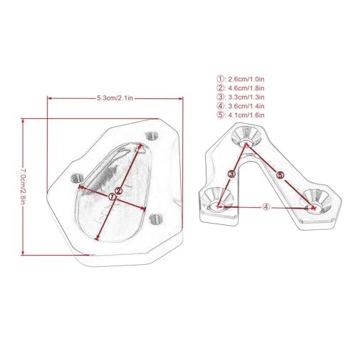 Plaque d'extension YZF R6 en aluminium CNC usiné - 7