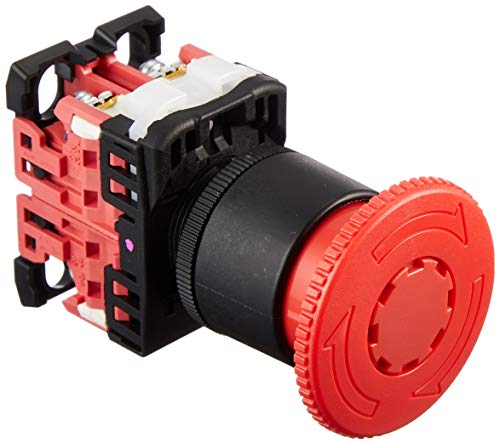 富士電機 非常停止用押しボタンスイッチ Φ40/白矢印無 赤 AR22V2R-02R