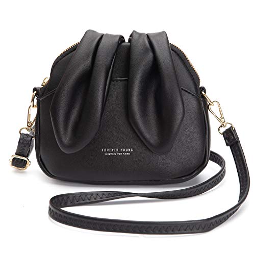 Women Cute Soft Faux leather Dome Crossbody Bag Shoulder Bag Rabbit Ear4