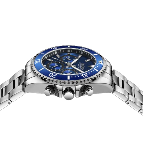 BIDEN Herren Analog Quarz Uhr mit Edelstahl Armband BIDEN-0163 – Bild 5