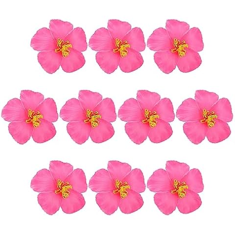 HOMSFOU 10PCS Hawaiian Faux Flowers Cover