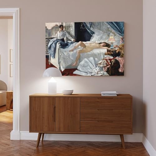 Impression sur toile Rolla par Henri Gervex, tableau déco pour salon de 20x30 cm