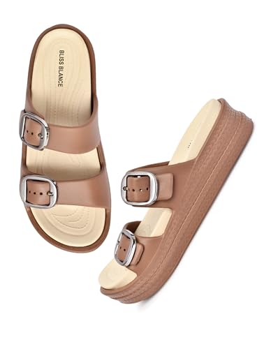 Image of SUPER SOFT Comfortable with Adjustable Strap Flip-Flops Women's & Girl's Cushioned |Waterproof Anti Skid & Lightweight OUT Door & IN Door Slipper BBINDIGO2
