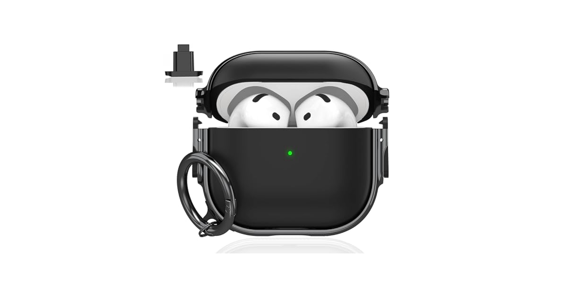 Appleairpods4 ケース ANC非対応 ワイヤレスイヤホンケース Amazon | ZENIX DESIGN TECH Airpods4 用 ケース カラビナ付き