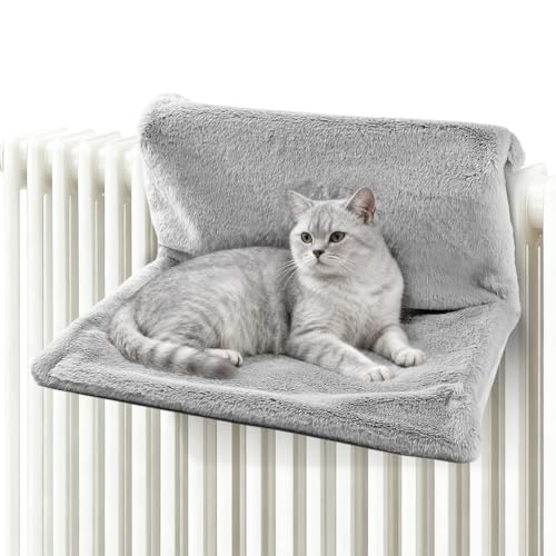 Katzenbett für Heizungen, 45 x 30cm Faltbar Heizkörperbett für Katzen Hängebett für Katzen mit Kuscheligem Plüschbezug und Stabiler Metallrahmen Heizungsliege K-atzen für Alle Gängigen Heizkörper Katzenbett für Heizungen, 45 x 30cm Faltbar Heizkörperbett für Katzen Hängebett für Katzen mit Kuscheligem Plüschbezug und Stabiler Metallrahmen Heizungsliege K-atzen für Alle Gängigen Heizkörper
