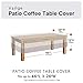 Vailge Rectangular Coffee Table Cover - Outdoor Lawn Patio Furniture Covers with Padded Handles and Durable Hem Cord - Heavy Duty and Waterproof,Fits Large Rectangular Coffee Table (Beige & Brown)