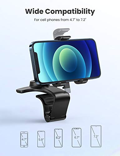Ugreen Car Phone Holder Dashboard Cell Phone Clip Holder Dash Mount Compatible With Iphone 14 13 12 Pro Max Mini Plus, Iphone 11 Se Xs Xr 8 7 6 6S Mobile Phone, Black #TOP5