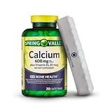 Spring Valley, Calcium 600 MG with Vitamin D3, Dietary Supplement, Calcium Supplement 600 mg, 250 Co