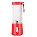 LPY Elektryczna przenośna sokowirówka, mały domowy mini blender do smoothie i shake'ów, ładowany przez USB, mini blender świeża sokowirówka do kuchni, domu, podróży, na kemping, na zewnątrz, czerwona
