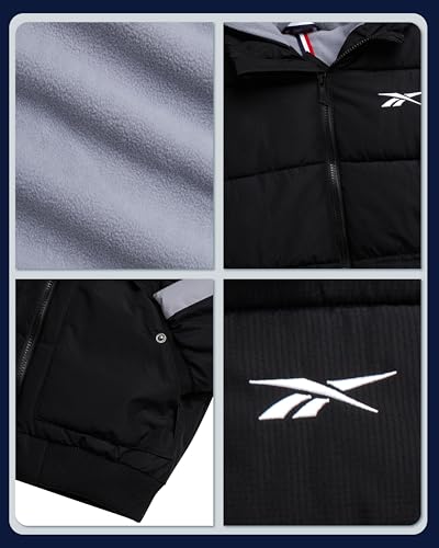 Reebok Boys Winter Coat - Insulated Heavyweight Zip Up Quilted Puffer Bomber Jacket - Weather Resistant Boys Winter Jacket3