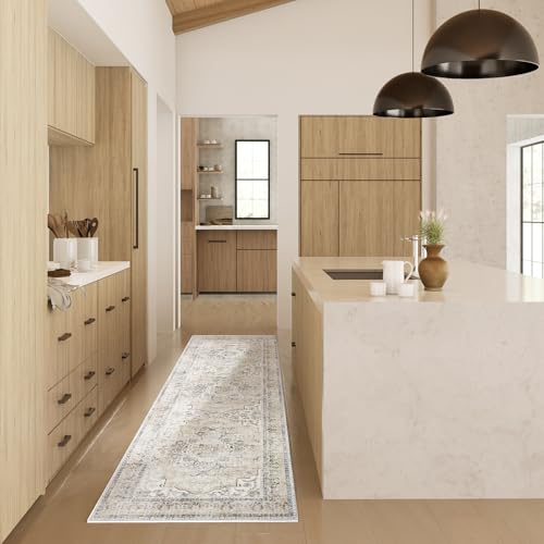Washable Kitchen Rugs Non Slip: 2'x6' Hallway Runner Rug Stain Resistant Non Slip Boho Floor rug with Rubber Backing Non Shedding Soft Carpet Runners for Indoor Entryway Bedroom Bedside Foyer Entrance