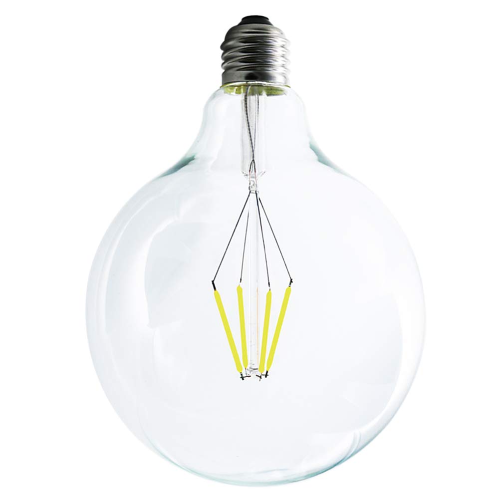 4W G125 E27 400 Lúmenes LED Globo Edison Filamento Bombilla para Habitación, Comedor, Estudio, Salón, Bar,Blanco frío 6000K,(Pack de 8)