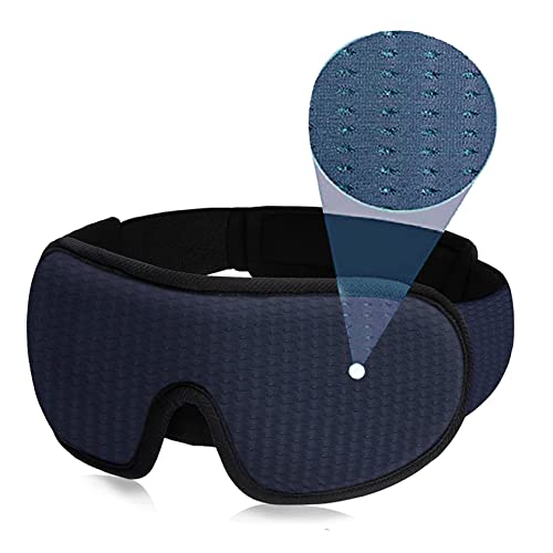 LEEKEN 3D Sleeping Eye Mask - 100% Lights Blockout Sleep Mask for Men Women