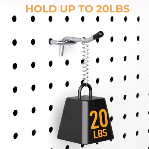 INCLY 50 Pack 2 Inch Pegboard Hooks with Rubber Tipped, 1/4" Heavy Duty by INCLY - Used condition - Image 6