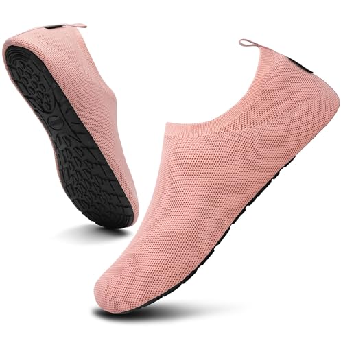 SAGUARO Tofflor kvinnor män halkfria andningsbara tofflor unisex badskor snabbtorkande vattenskor, GR.36–47, Sport rosa, 42/43 EU