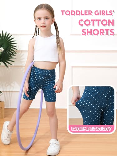Image of Ruisita 6 Pack Toddler Girls Cotton Bike Shorts Cartwheel Safety Shorts