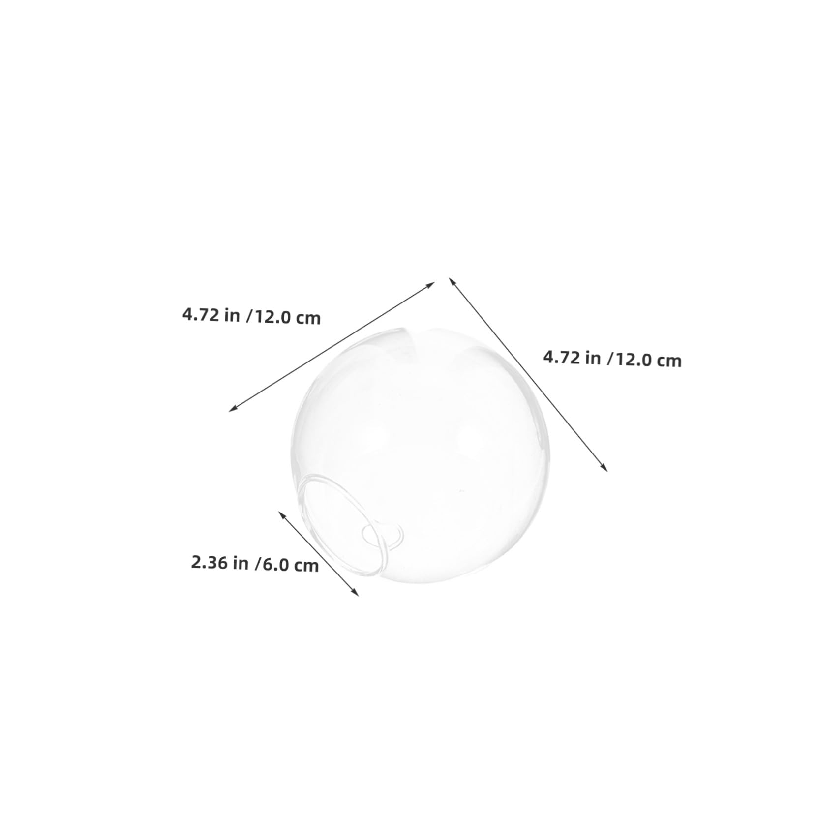 PRETYZOOM 4 Pièces Lot de Vases Muraux Verre pour Hydroponie Pots Transparents Ronds pour Propagation Décoration Suspendue pour Maison et Bureau
