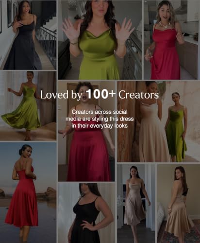 Image of Popilush Corset Midi Dress with Built in Bra, A Line Shapewear Dress | Tea Parties, Daytime Weddings, Garden Events and Semi Formal Occasions