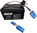 Kid Trax 12 Volt Replacement Battery 12V 12AH with Large Blue Plug Anderson Power On The Blue Plug Beiter DC Power
