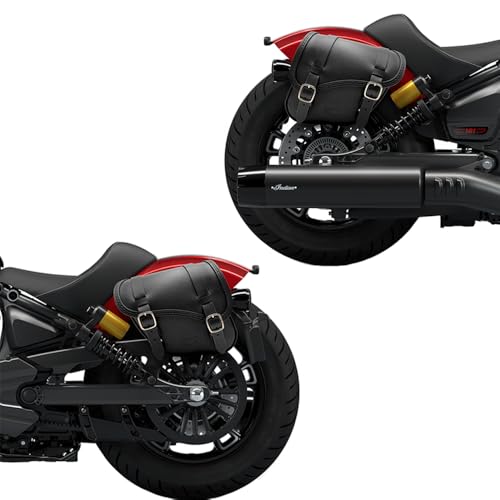 ends cuoio Tomahawk Leather Saddlebags