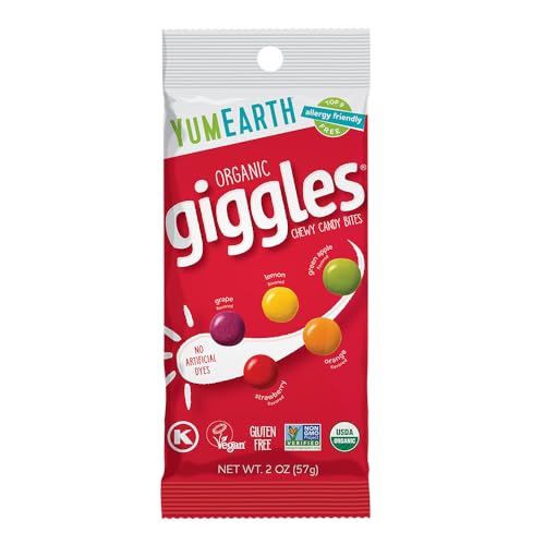 YumEarth Organic Giggles, 2 oz. Grab and Go | Grab and Go, Allergy Friendly, Gluten Free, Non-GMO, Vegan, Dye Free, Assorted Flavors - image 1